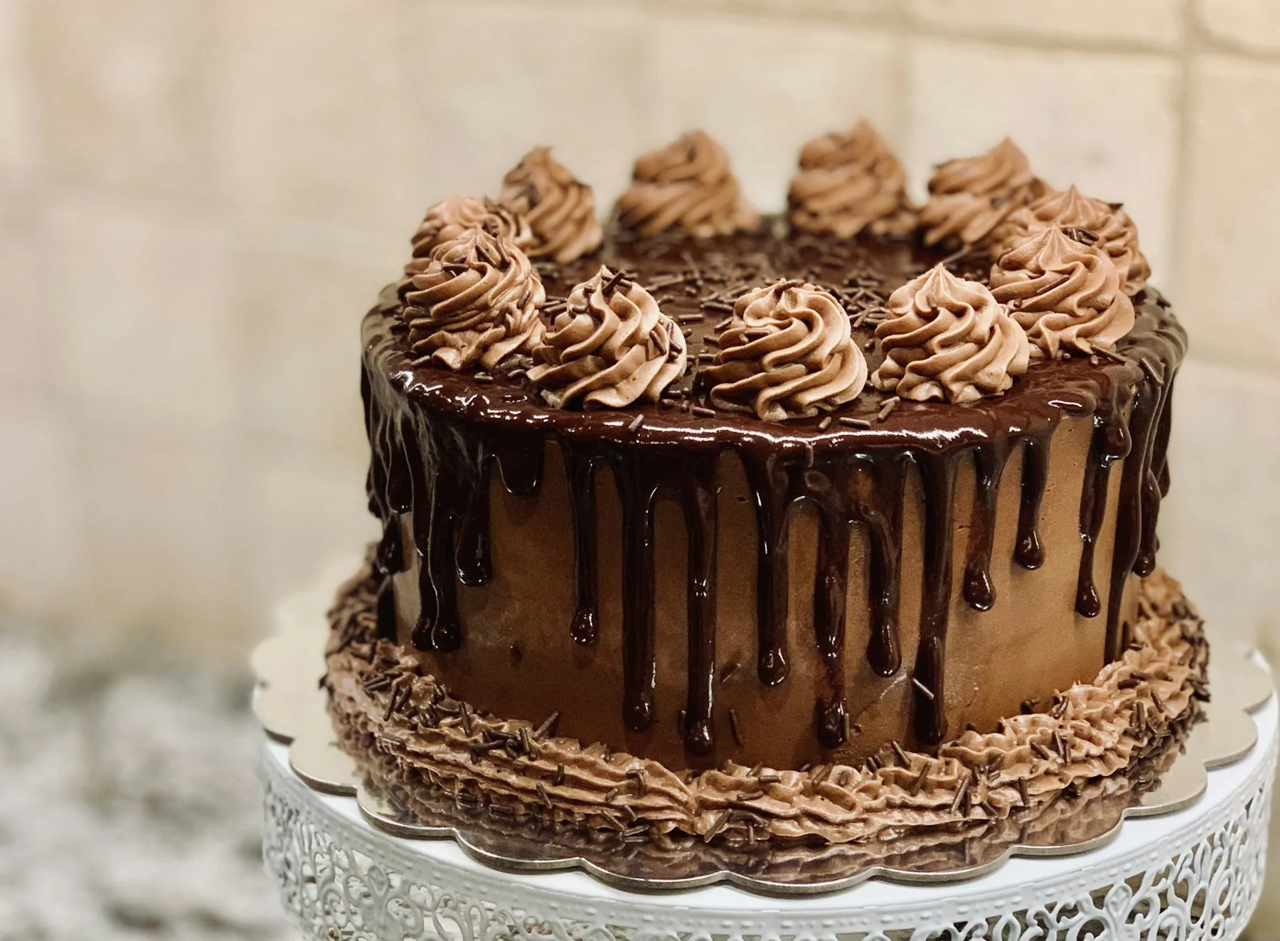 Torta artesanal de chocolate